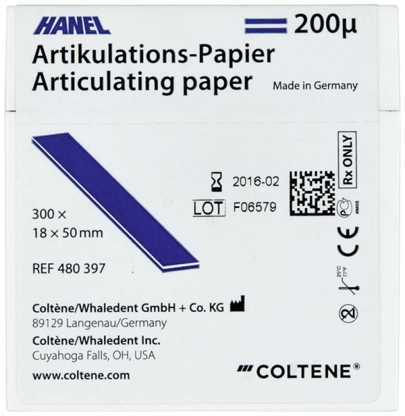 HANEL Artikulations-Papier 200 µm